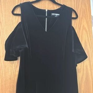 Women’s black velvet jumpsuit